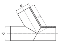 ТРОЙНИК РАВНОСТОРОННИЙ ЛИТОЙ 45° 12418